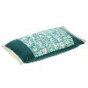 Coussin en velours et coton imprimé Anna 30x45 cm Bleu orage